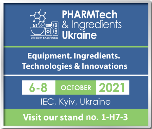 Добро пожаловать на наш стенд № 1-H7-3 на Pharmtech & Ingredients Ukraine 2021!